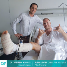 Ruben Lenten under the weather, Pilon Fracture, Trauma Surgery, Doctor Christian Wilches